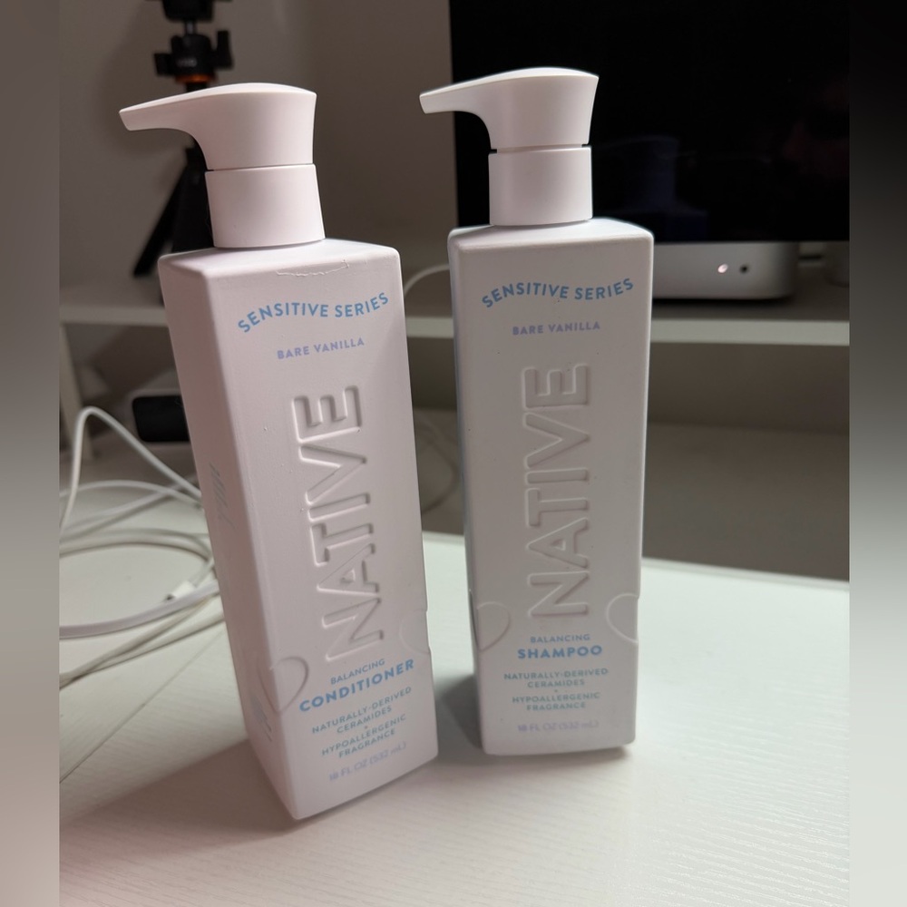Native Bare Vanilla Sensitive Series Shampoo & Conditioner Duo - White